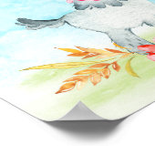 水彩少女ヤギ赤ちゃんシャワーファーム ポスター (角)