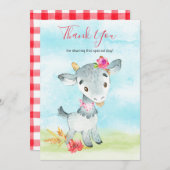 水彩少女ヤギ農場 サンキューカード (正面/裏面)