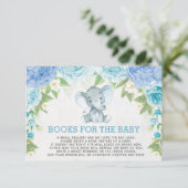 水彩少年エレファントブルーフローラブックスベビー エンクロージャーカード (スタンド正面)