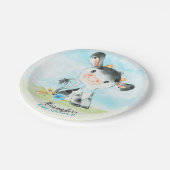 水彩少年カウベビーシャワーファーム ペーパープレート (アングル)