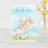 水彩少年シープファーム カード (黄色い花)