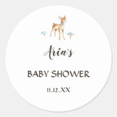 水彩少年ディアホワイトシャワー封筒用シール ラウンドシール (正面)