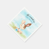 水彩少年バニーベビーシャワーファーム スタンダードカクテルナプキン (角)