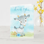 水彩少年ヤギ農場 カード (黄色い花)