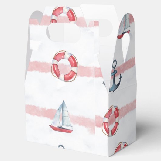 水彩少年航海の誕生日パーティー フェイバーボックス (オープン)