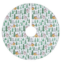 水彩居心地の良いキャビンインパインフォレストパターン