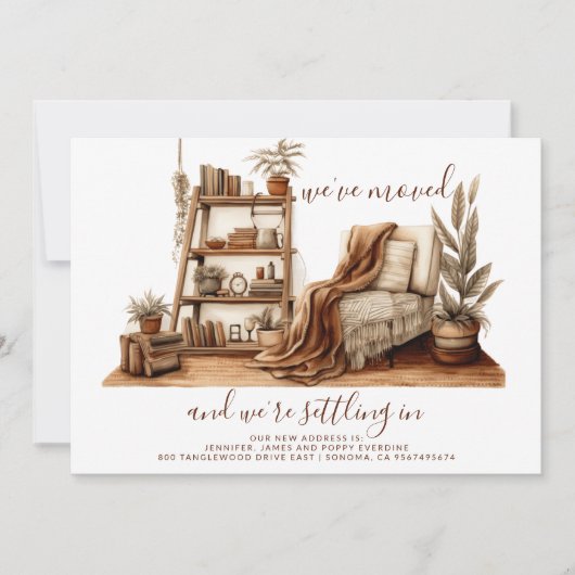 水彩居心地の良いルーム移動 案内状 (正面)