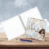 水彩居心地の良い冬の青パーソナライズされたノートブック ノートブック