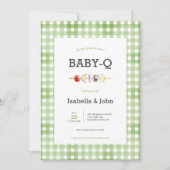 水彩屋外バーベキューベビーシャワー招待状 招待状 (正面)