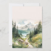 水彩山々と松林のブライダルシャワー 招待状 (裏面)