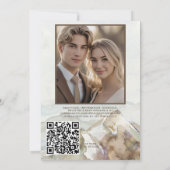 水彩山々ウェディング招待状QRコード 招待状 (裏面)