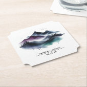 水彩山々 ペーパーコースター (アングル)