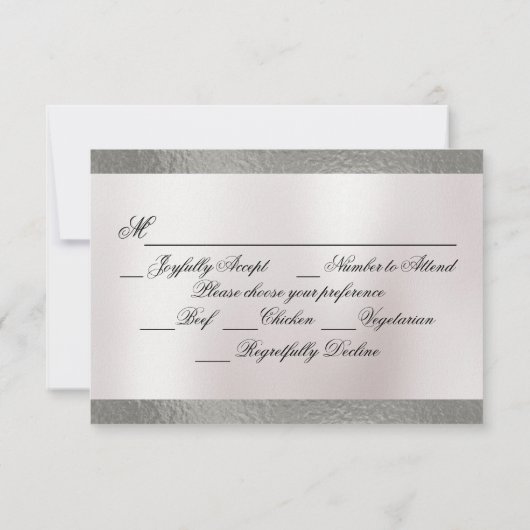 水彩山とリボン 出欠カード (裏面)