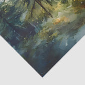 水彩山と松の木のデコページ 薄葉紙 (詳細)