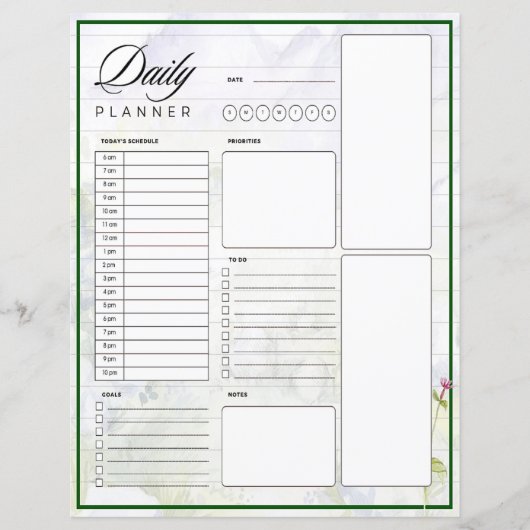 水彩山と花プランナー (正面)