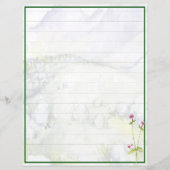 水彩山と花 (正面)