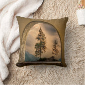 水彩山のポスター、自然ウォールアート、ウォーターコ クッション (ブランケット)