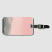 水彩山の夕日 ラゲッジタグ (正面横)