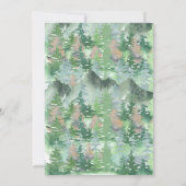 水彩山の女の子たちの週末 招待状 (裏面)