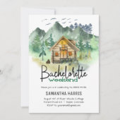 水彩山の女の子だけの週末 招待状 (正面)