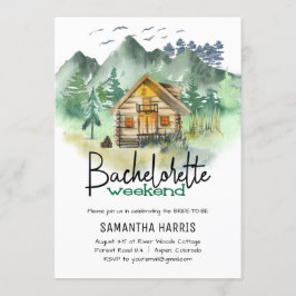 水彩山の花嫁おさらい週末 招待状