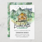 水彩山の花嫁の週末 招待状 (正面/裏面)