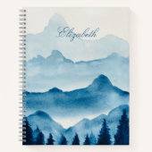 水彩山の風景 ノートブック (正面)