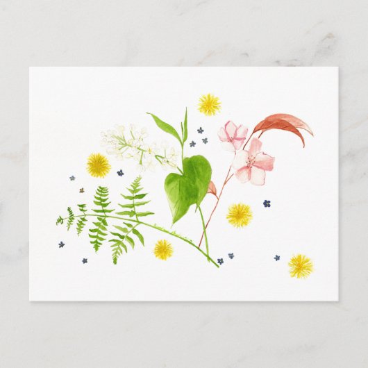 水彩山下絵葉書 ポストカード (正面)