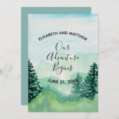 水彩山保存日 招待状 (正面/裏面)