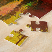 水彩山地木箱標識アクリルプリン ジグソーパズル (側面)