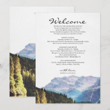 水彩山婚礼欢迎行程表