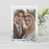 水彩山岳の素朴な結婚式のSave the Date セーブザデート (スタンド正面)