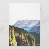 水彩山岳結婚式ウェルカム案内 プログラム (裏面)