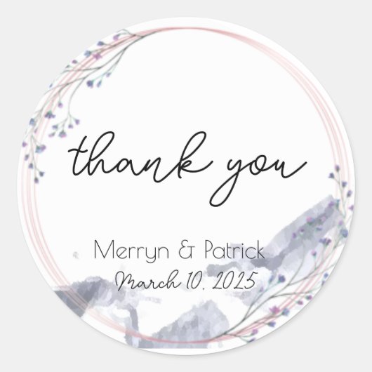 水彩山岳 - シール (正面)