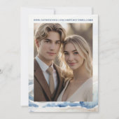 水彩山岳 ナチュラルウェディング Save the Date セーブザデート (正面)