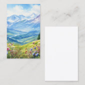 水彩山景背景 名刺 (正面/裏面)