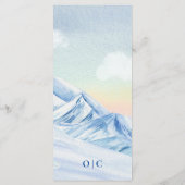 水彩山景色素朴結婚ズ メニュー (裏面)