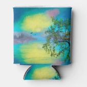 水彩山景色 缶クーラー (正面)