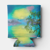 水彩山景色 缶クーラー (裏面)