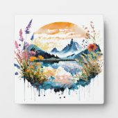 水彩山景 フォトプラーク (正面)