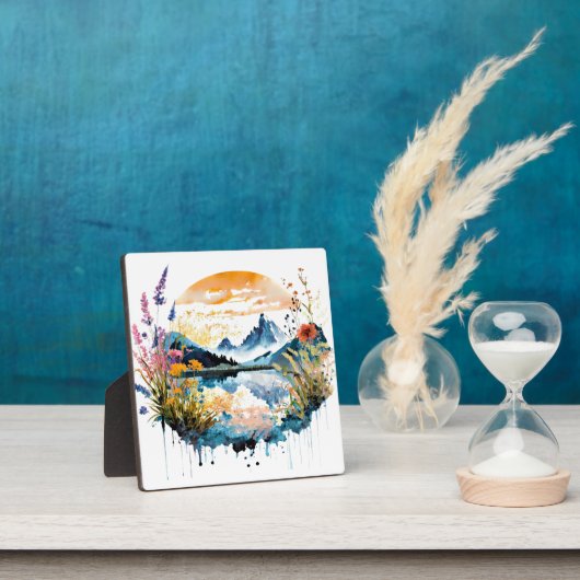 水彩山景 フォトプラーク (インサイチュ)