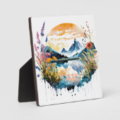 水彩山景 フォトプラーク (正面)