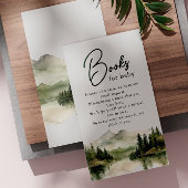 水彩山本ベビー赤ちゃんシャワー エンクロージャーカード