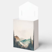 水彩山松林結婚の フェイバーボックス (オープン)