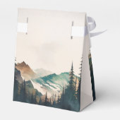 水彩山松林結婚の フェイバーボックス (裏面サイド)