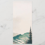 水彩山松林結婚の メニュー (裏面)