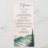 水彩山松林結婚の メニュー (正面)