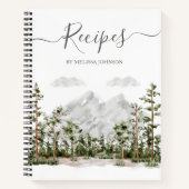 水彩山林クックブックレシピ ノートブック (正面)
