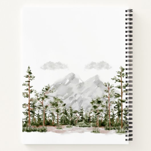 水彩山林クックブックレシピ ノートブック (裏面)