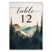 水彩山林婚礼 テーブルナンバー (正面)